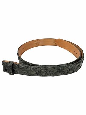 Los Altos Genuine Pirarucu Belt Gray Exotic Leather Western Size 44